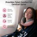 Neck Pillow Airplane - Premium Memory Foam Travel Pillow with Portable Storage Case, 360 Neck Support, Compact Lightweight for Long Flights, Office & Travel (Pink)