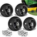 4 Pack AM125172 Plastic Deck Gauge Wheel Kit for John Deere 48", 54", 60", 62, 72" Deck Lawn Tractor Mowers Wheel Kit, AM124706, 210-300