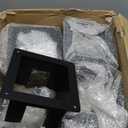 Muzata 8Pcs 6x6 Post Base Brackets Inner Size 5.6"x5.6" Heavy Duty Black Metal Powder-Coated Deck Post Base for Wood Pergola Gazebo Mailbox Mount Support LT02