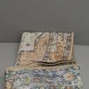 jinchan Round Rug 4ft Area Rug - Machine Washable 4'Circle Vintage Floral Non-Slip with Rubber Backing Ultra-Thin Low-Pile Carpet for Living Room Dining Room Entryway (4'Round,Orange) (Retro Orange/Blue)