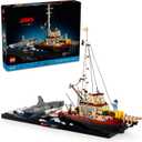 LEGO Ideas Jaws Set - Diorama Kit for Fans of The Classic Movie - Shark Toy - Movie Memorabilia Gift for Adults - Includes Orca Boat and Chief Brody, Hooper and Quint Minifigures - 21350