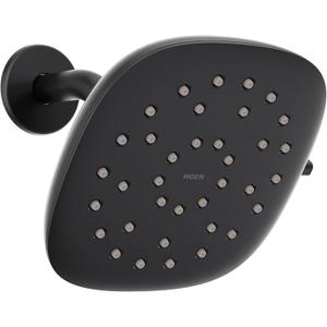 Moen Verso Eco-Performance Infiniti Dial Square Rain Shower Head, 6-Inch Diameter Spray Head, Matte Black, 220R4EPBL