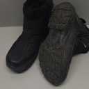 SILENTCARE Men's Warm Snow Boots, Fur Lined Waterproof Winter Shoes, Anti-Slip Lightweight Ankle Boot (9.5, Black)