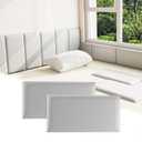 3D Anti-Collision Wall Padding for Kids, Grey Peel and Stick Headboard Pack of 12 Panels Sized 7.8" x 15.7", Self-Adhesive Panels for Bedroom/Living Room Upholstered Wall (Gray)