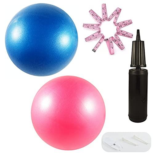 BATDIYOW 2 PCS Exercise Balls Kit with Hand Pump Mini Small Yoga Ball 8 inch for Yoga Pilates Body Balance
