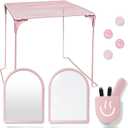 KEYDUACU 10 pcs - Locker Accessories, Locker Decorations Including Mirrors, whiteboards, Magnets and organizing Supplies. Ideal for Back-to-School Essentials and The Office (11 Pcs - Pink)