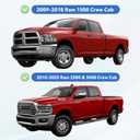 Window Visors Rain Guards for 2009-2018 Ram 1500 Crew/Mega Cab, 2010-2025 Ram 2500 & 3500 CrewCab Window Vent Wind Deflectors Visors Shades