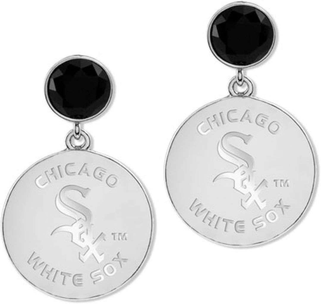 Game Time Offical MLB CHICAGO WHITE SOX Disc Earrings