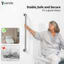 4 Pack 32 Inch Shower Grab Bars, YuanDe Brushed Nickel Stainless Steel Bathroom Wall Grab Bar Handle, Shower Balance Bar, Safety Hand Rail Support, Handicap Elderly Senior Bath Grab Handle(1.25" Tube)