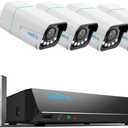 REOLINK 8CH 4K Home Security Camera System, 4pcs 5X Optical Zoom Wired PoE Security Cameras Outdoor, Spotlights for Color Night Vision, 8CH NVR 2TB HDD, Smart AI Detection, 2-Way Talk, RLK8-811B4