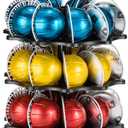 FlagShip Coffee Pod Holder Carousel 3 Tier for Vertuo Pod Holder Metal DIY Install Small for Vertuo Pod Stand (30 Pods Capacity)