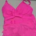 Blooming Jelly Womens One Piece Swimsuit Modest Tummy Control Bathing Suit Twist Front Swim Dress Swimwear 2025 (X-Large, Hot Pink)
