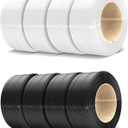 SUNLU PLA Refill 3D Printer Filament 1.75mm 500g*4 Black and PLA Refill Filament 500g*4 White,Total 4KG