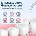MOCEL Water Dental Flosser Oral Irrigator with 5 Modes, 350ml Cordless Water Teeth Cleaner Pick 6 Tips, IPX7 Waterproof Rechargeable Portable Powerful Battery for Travel & Home Braces & Bridges Care