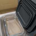 8-Piece Deep Glass Baking Dish Set with Plastic lids,Rectangular Glass Bakeware Set with Lids, Baking Pans for Lasagna, Leftovers, Cooking, Kitchen, Freezer-to-Oven and Dishwasher, Gray