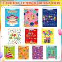 Gilprop 20pcs Birthday Gift Bag with Handle Gift Bags Assorted Sizes and Designs Large, Medium, Small Size for Kids, Boys, Girls, Women and Men' Birthdays Party