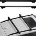 51.2" Universal Roof Rack Cross Bars, Fits for Side Rails Spacing Less Than 49.3'', Adjustable Cross Bars for Most Vehicles with Raised Side Rails (with Gap) / Flush Roof Rails