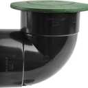 NDS 422G Pop-Up Drainage Emitter with Elbow fits 4-Inch Sewer and Drain Pipe, Works with Drainage Systems Including Catch Basins, Green