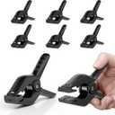 EMART 6 Pack Heavy Duty Muslin Spring Clamps, 4.5 inch Photo Booth Backdrop Clips for Photography Studio - Black