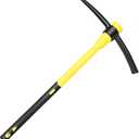 36 Inch Pick Mattock – Heavy Duty Rail Steel Garden Hoe with Fiberglass Handle, 2 in 1 Adze Hoe & Pick Axe for Digging, Landscaping, Yard Work, Outdoor