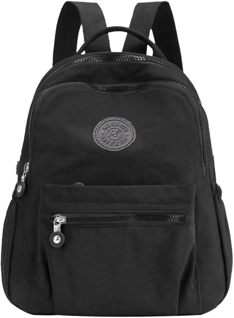 go-done MUKAITE 11L Mini fashion Backpack,Small Nylon Ladies backpacks,Women shopping Backpack(Small size) (Blk)