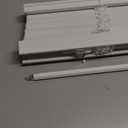 AIRLAJYID Cordless Vinyl Mini L Blinds 36" W x 64" H, 1" Slat White Horizontal Windows L Blind for Door, Shades, Camper, Light Filtering, Interiors, Arrive 1/2 Inch Narrower Indoor