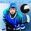 2 Pcs Hockey Neck Guard Cut Resistant Neck Guard with Bib Soft Ice Hockey Collar Foam Padded Protector Fits 8.6 to 10.2 Inches for Adult Players Protective Gear, Black