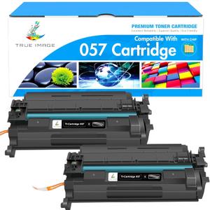 TRUE IMAGE 057 Toner Cartridge Replacement for Canon 057 057H CRG-057 ImageCLASS MF445dw MF448dw LBP226dw LBP227dw LBP228dw MF449dw MF445 LBP220 LBP230 MF440 MF450 Laser Printer Ink (Black, 2-Pack)
