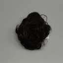 RUWISS Claw Clip Messy Bun Hair Piece Real Human Hair Buns Wavy Curly Chignon Hair Bun Extensions Tousled Updo Claw Clip Ponytail Hairpieces for Women Natural Black (40g)