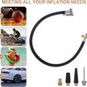 BOXOB 5pcs Air Release Extension Hose Kit, Tire Inflator Hose Valve Adapter Air Pump Extension Tube Inflatable Nozzle Bike Pump Hose Attachments for Air Compressor