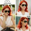 EYEGUARD 3 Pack Retro Aviator Bifocal Reading Sunglasses for Women Men UV400 Protection Classic Square Sun Readers