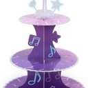 Kpop Cupcake Toppers Stand,Kpop Birthday Decorations, Kpop Cake Topper, Cupcake Holder and Serving Tray for Dessert Table,3 Tier Cupcake Stand for Birthday Party Decoration