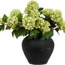 Melorca&Guilla Artificial Flowers for Decoration, 6Pcs 23inch Green Hydrangea Fake Flowers,Faux Flowers for Vase,Faux Floral Stems for Wedding Party Kitchen Home Decorations (6, Green001)