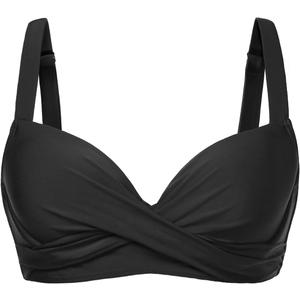Aqua Eve Women Underwire Bikini Top - Push Up Swimsuit Top Bra Padded Bathing Suit 2025 Twist Front Swimwear (XX-Small, Black)