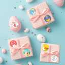 Partywind 2000 PCS Easter Stickers for Kids, Happy Easter Stickers Bulk with Rabbit/Eggs/Chick for Spring Party Decorations Supplies, Easter Basket Goodie Bag Stuffers for Children (4 Rolls)