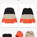 KISSMODA Women's Casual Long Sleeve Sweatshirt Color Block/Solid Crewneck Corduroy Pullover Cute Tops (M)