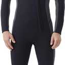Hevto Wetsuits Men 3/2mm Neoprene Front Zip Shorty Full Wet Suit in Cold Water for Swimming Surfing Diving Keep Warm