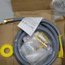 25 FeeT 1/2 inch Natural Gas Hose with Quick Connect Fittings, Natural Gas Hose fit for BBQs Grills, Pizza Ovens, Patio Heater and More NG/Propane Appliance