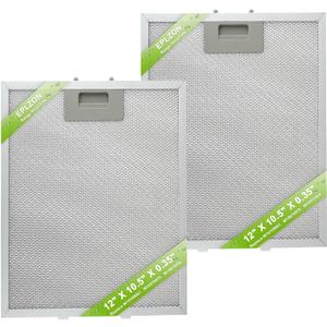 W10169961A Range Hood Filter Replacement 5 Layer Aluminum Mesh Hood Grease Filter Fit for Whirlpool, Kitchen Aid, Jenn-Air Range Hoods(2PCS)