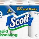Scott Rapid-Dissolving Toilet Paper, 12 Double Rolls, Sustainable, Septic-Safe, Toilet Paper