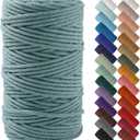 NOANTA Eucalyptus Macrame Cord 4mm x 109yards, Colored Macrame Rope Cotton Rope Macrame Yarn, Colorful Cotton Craft Cord for Wall Hanging, Plant Hangers, Crafts, Knitting