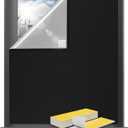 Sumobaby Blackout Curtains for Bedroom 54"x70"Portable Black Out Window Cover with Heat-Resistant Hook&Loop Tape, 100% Blackout Shades No Drill Blinds for Windows DIY Cut Fit for Nursery, TV Room (Black)