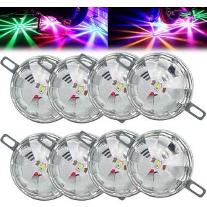 Universal Waterproof LED Chassis Lights, 12v LED Watermelon Lights for Trucks Offroad Motorcycle Electric Vehicles Chassis Light, Automotive Accent Multicolor Neon Lighting Underglow Kit(8pcs)