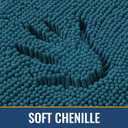 Arotive Bathroom Rugs 34x21, Extra Soft Absorbent Shaggy Chenille Bath Rugs, Machine Washable Rubber Backing Non-Slip Bath Mats for Bathroom Floor Tub and Shower, Home Decor Accessories,Peacock Blue