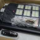 5000W Solar Street Lights Outdoor 6500K Cool White IP66 Waterproof Flood Lights with Motion Sensor & Dusk to Dawn, Wide-Angle Remote Control for Parking Lots/Yards (2-Pack)