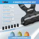 ZELUS Weighted Vest for Men and Women, Adjustable Body Weight Vest Exercise Set for Workouts, 11-20lb with 6 Ironsand Weights for Cardio Strength Training Walking Jogging（Dark Black）