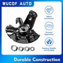 698-374 698-375 Front Right and Left Side Steering Knuckle & Wheel Bearing Hub Assembly For Volkswagen Beetle 1998-2010,for Golf 1999-2006 2010 Replaces#1J0407256AG 1J0407255AG