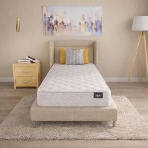 HomeLife Twin Mattress 6 Inches 38X75 White Medium Firm Hybrid for Bed Twin Size Mattress Pocket Coil Tight Euro Top High Density & Polyester Cover Rolled in a Box