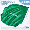 Jetec 2 Pcs 74"x55" Worship Flags for Dance Church Praise Dance Flag with Flexible Rod Semicircle Angel Wing for Outdoor Stage Performance Religious Activities(Green,Solid Color)