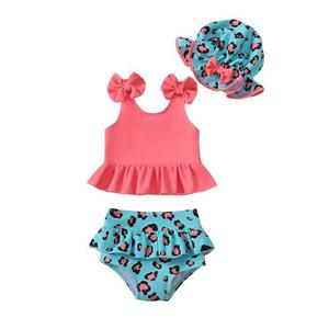 Mioglrie Toddler Swimsuit Girl 2t 3t Swimsuit Girls Toddler Bathing Suit Girl Beach Swim Suit Two Piece Green Red Bikini Swimwear Tankini Set, 2-3Y